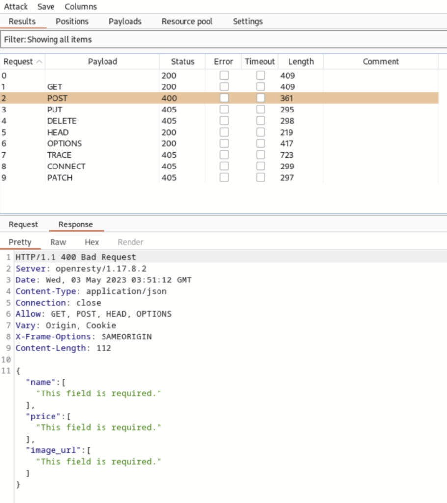 GET request OWASP API